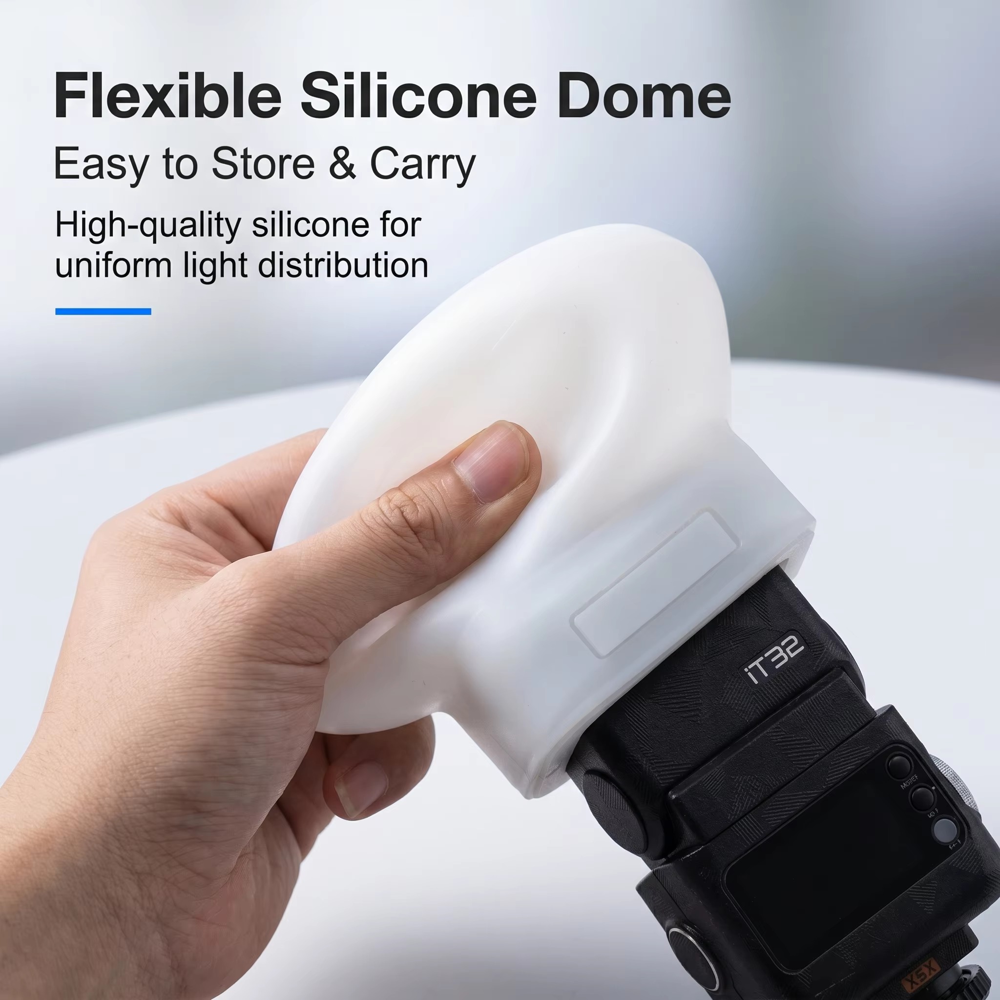 Photography Lighting No Shadows - Copertura diffusore flash in silicone compatibile
