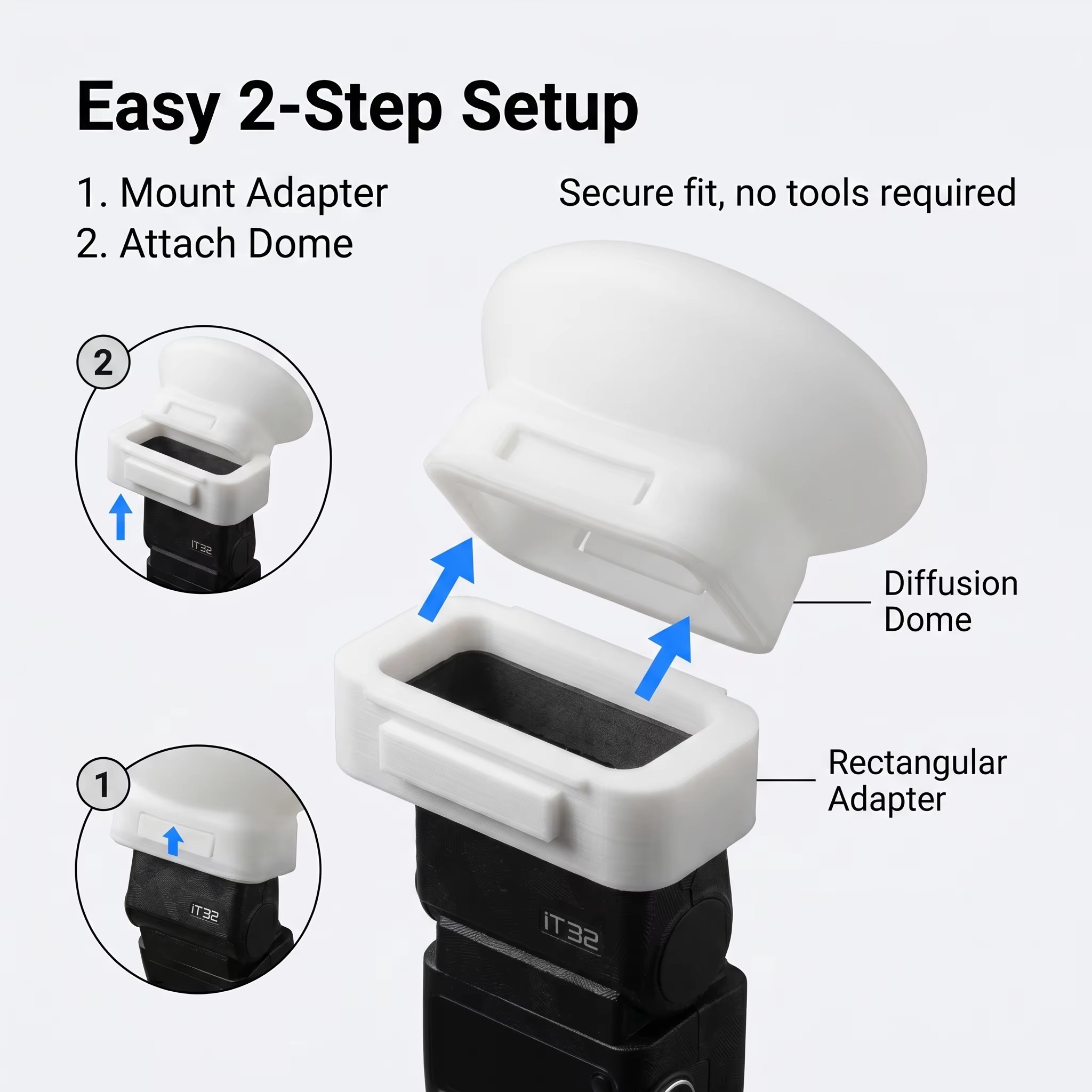 Photography Lighting No Shadows - Copertura diffusore flash in silicone compatibile