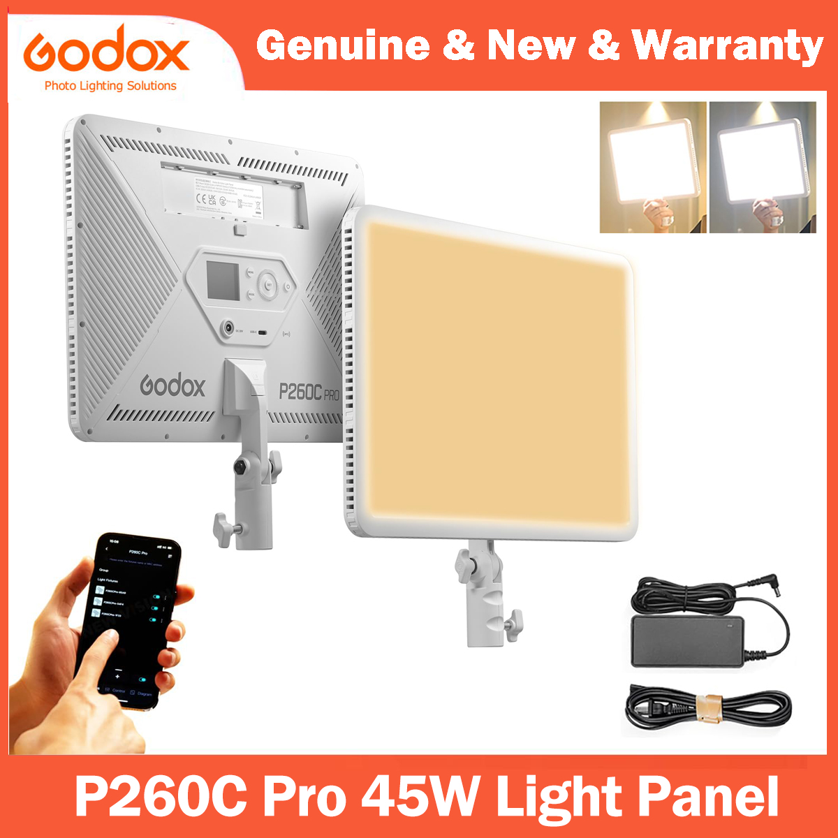 Video Light Panel Led - Godox P260C Pro Pannello luminoso video