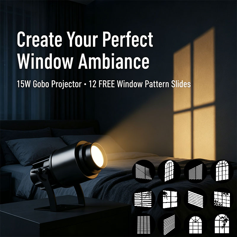 Photography Lighting No Shadows - Proiettore Gobo per Finestre con 12