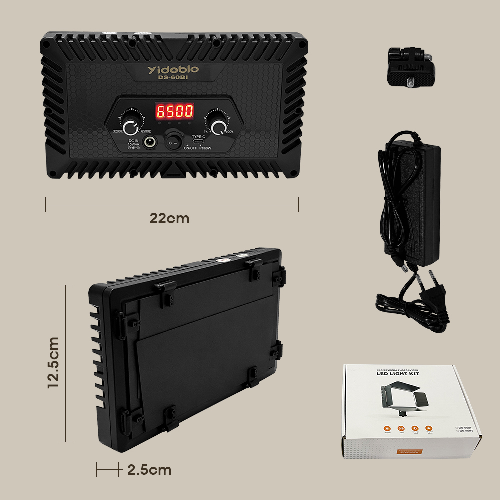 Luce Video Portatile DS60BI, I - Video Light Panel Led recensione e prezzo