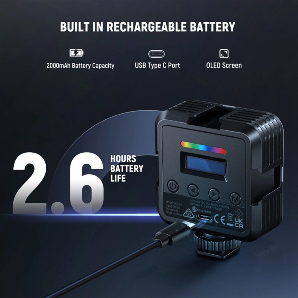 Luce video RGB magnetica super - Photography Lighting App recensione e prezzo