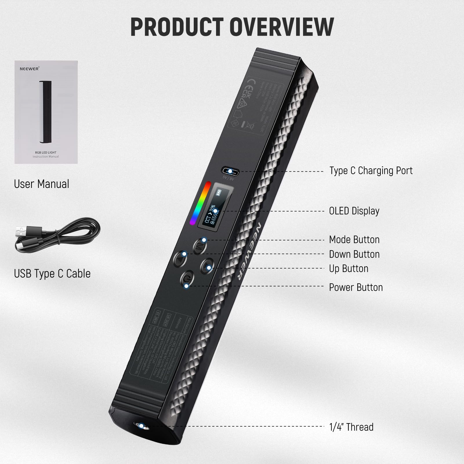 NEEWER Bacchetta luminosa RGB  - Photography Lighting App recensione e prezzo