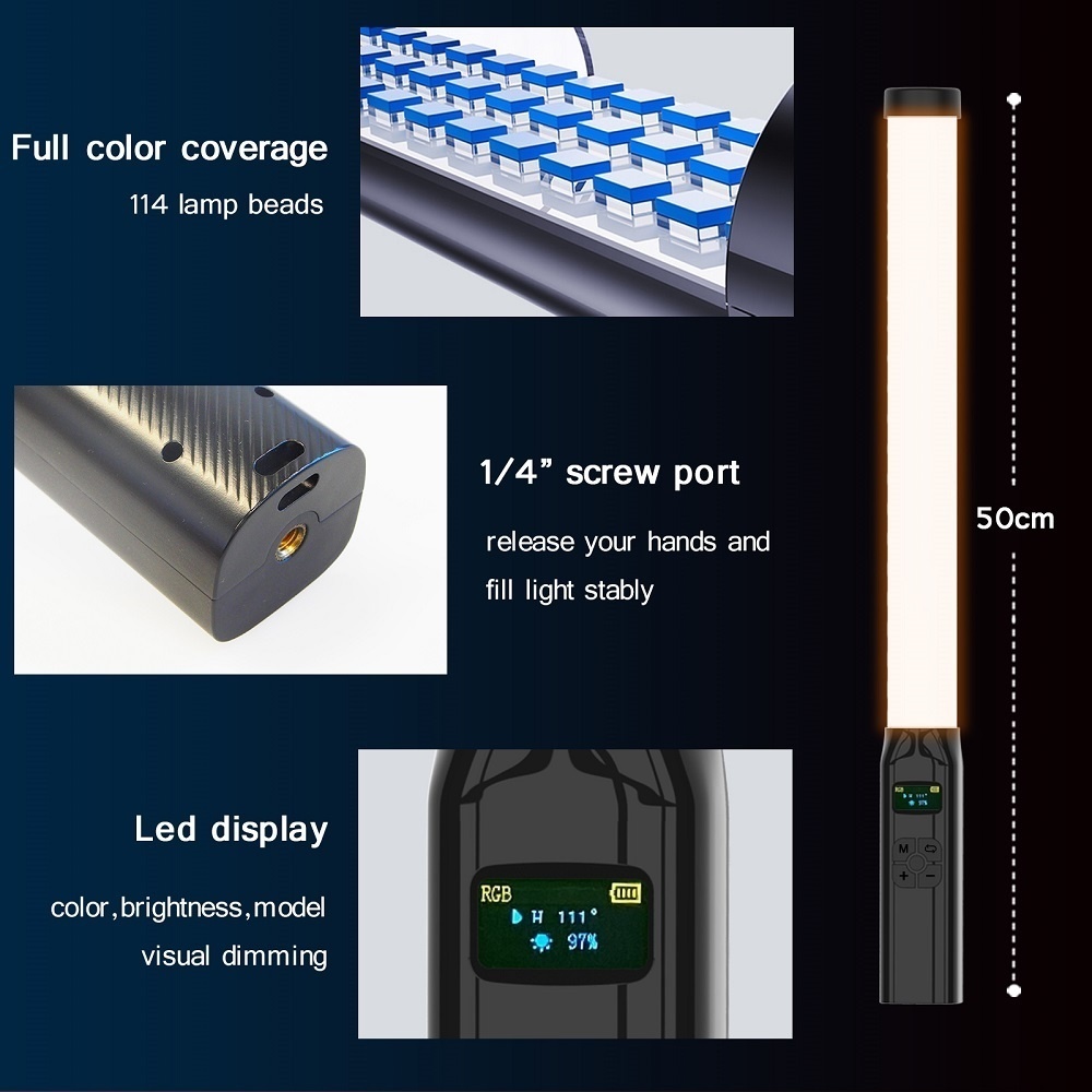 50CM RGB Stick Light Wand legg - Photography Types Of Lighting recensione e prezzo