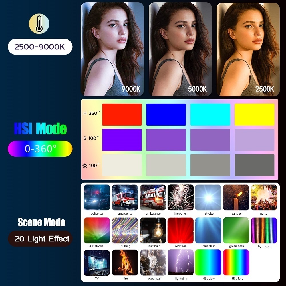 50CM RGB Stick Light Wand legg - Photography Types Of Lighting recensione e prezzo