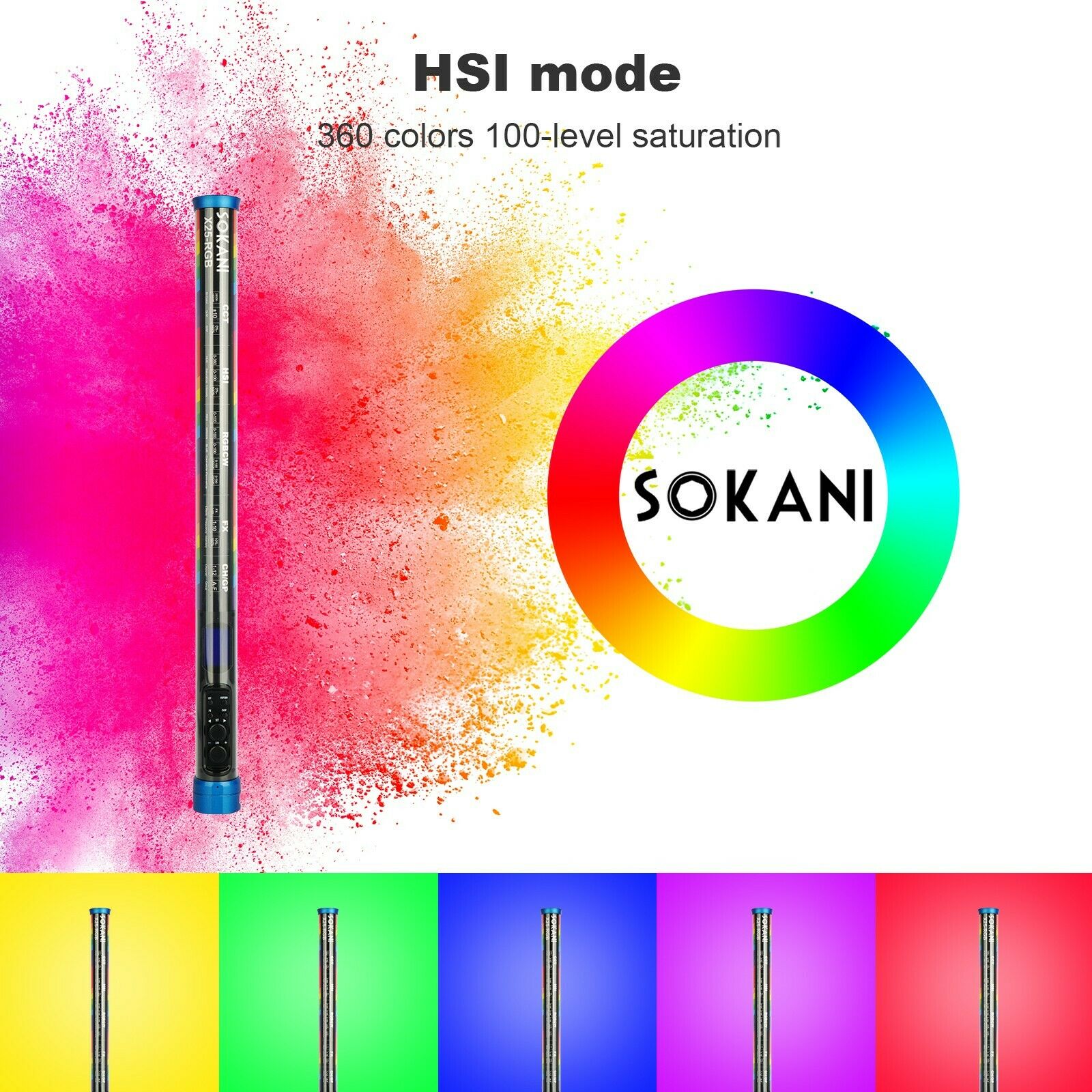 Sokani X25 RGB LED Luce video  - Photography Lighting App recensione e prezzo