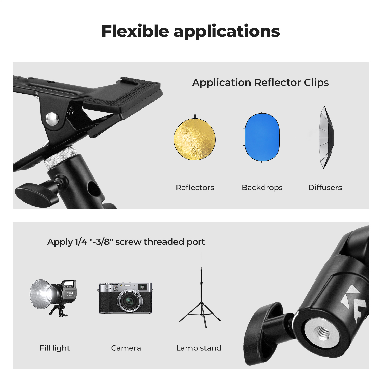 Supporto per Riflettore K&F CO - Reflector Arm Clamp recensione e prezzo